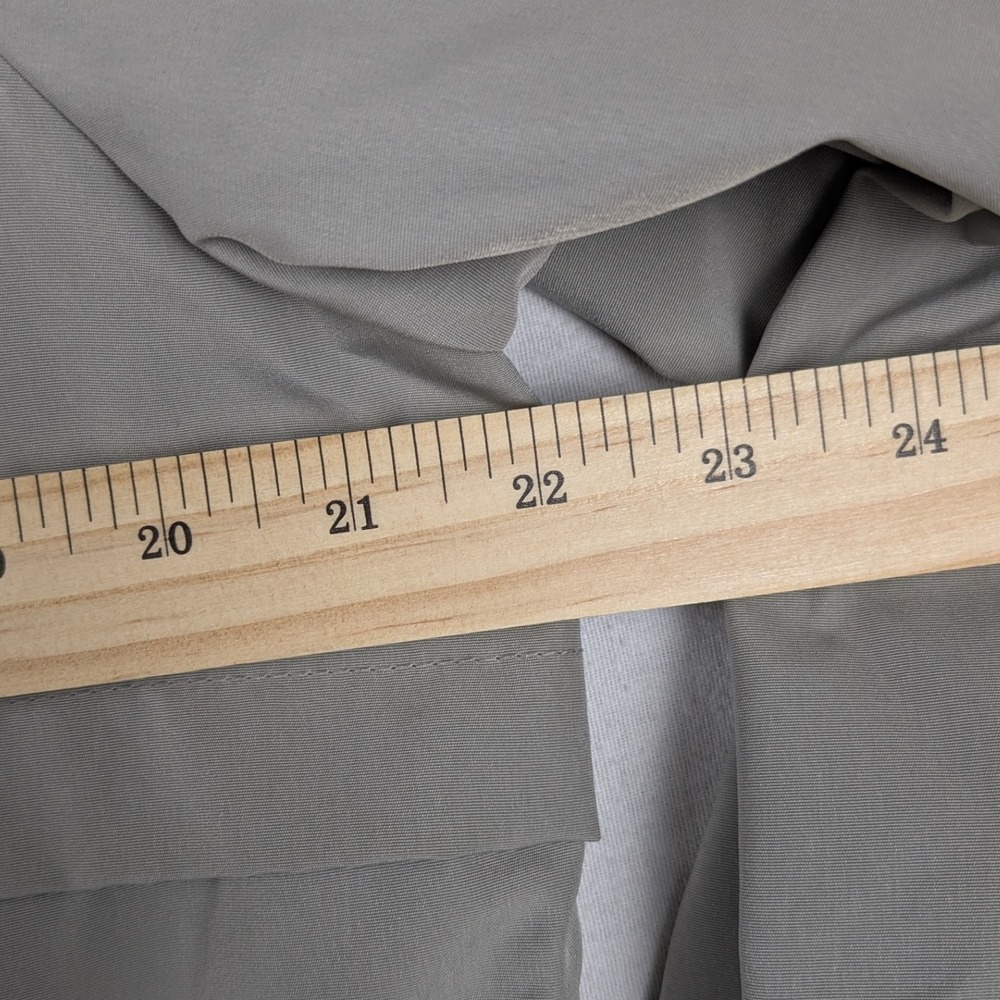 London Fog Hood Rain Jacket Gray L Lightweight Zip Snap Close Pockets Drawstring - Picture 6 of 12